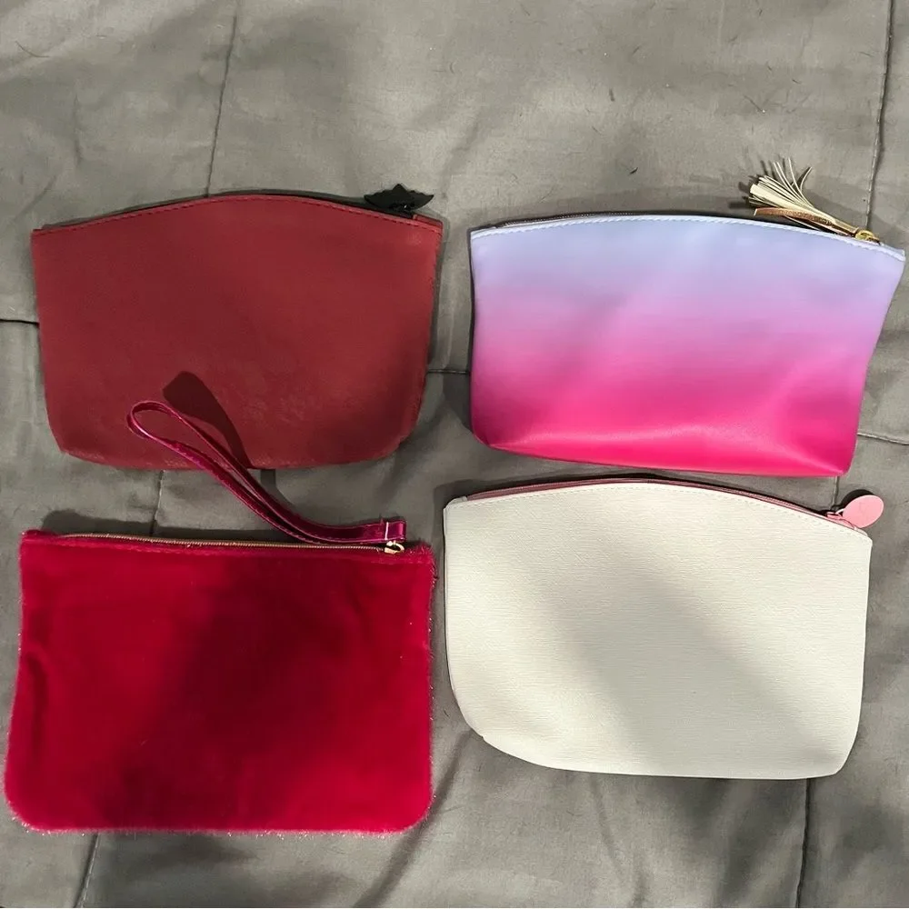 Ipsy Set of 4 Makeup Cosmetic Pouch Zippered Bags
